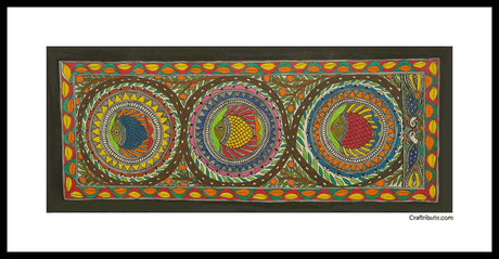 Madhubani Painting – Fish -Centre of Life