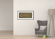 Folk art Madhubani painting with fish design hung on a living room wall