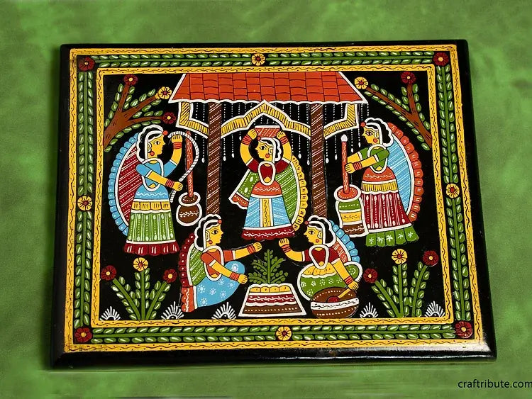 Tikuli Art – Jewellery Box – Courtyard