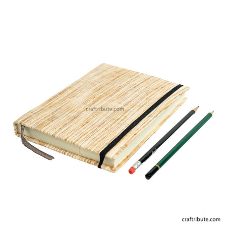 Handmade Paper Notebook – Ruled- Beige