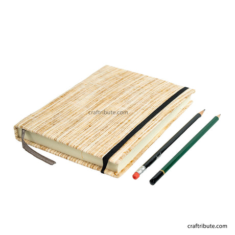 Handmade Paper Notebook | Craftribute | Ruled- 60 Pages| Beige | 15 cm x 20 cm x 2 cm