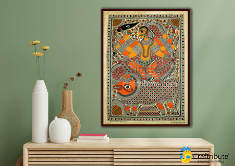 Madhubani Painting -Mahishasur Mardini