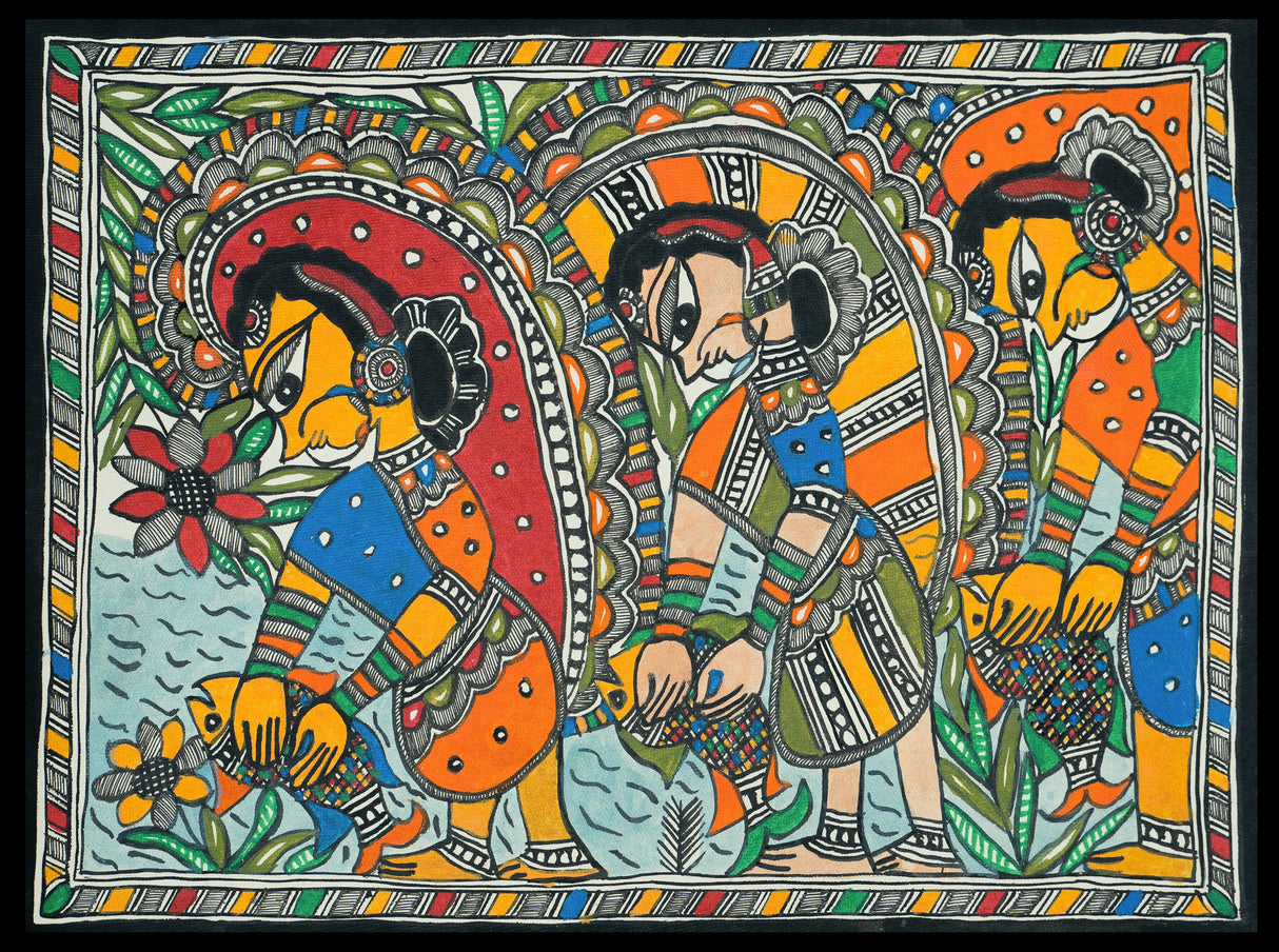Madhubani Painting – Farm activities