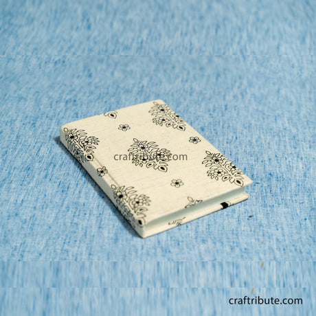 Handmade Paper Notebook with elastic band – Floral Buti