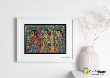 Madhubani Painting – 3 Women