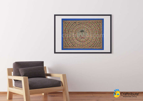 Madhubani Painting – Gondana – Blue Border