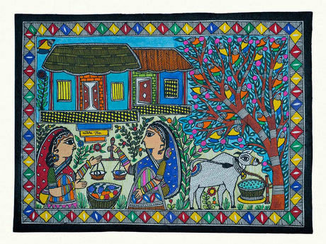 Madhubani Painting – Household chores