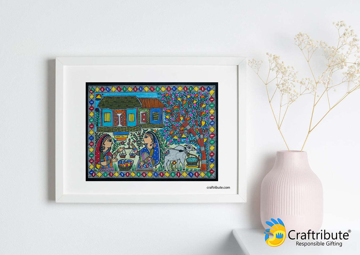 Madhubani Painting – Household chores