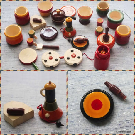 Kitchen Set (Bhatukali) – Wooden Lacquer finished