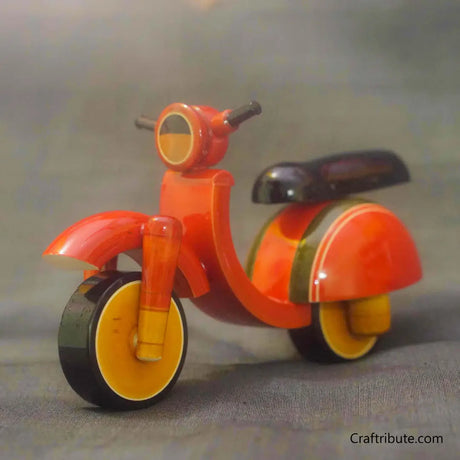 Lacquer Finished Wooden Scooter