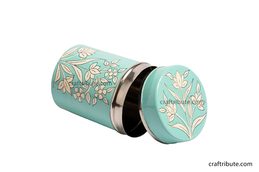 Hand painted Naqashi Container with open lid