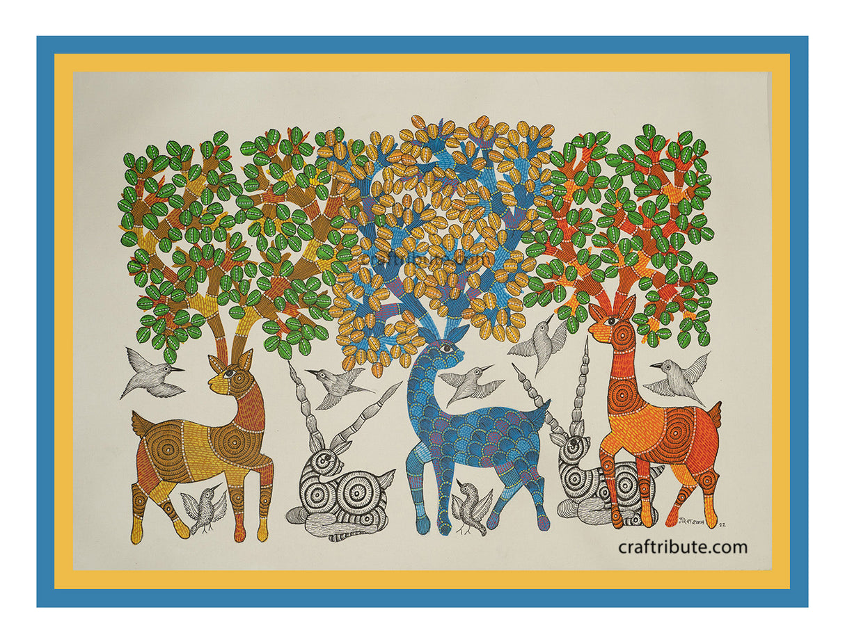 Tribal Art - Gond Painting - Wall Art