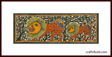 Madhubani Painting – The Lion King