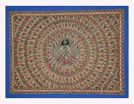 Madhubani Painting – Gondana – Blue Border