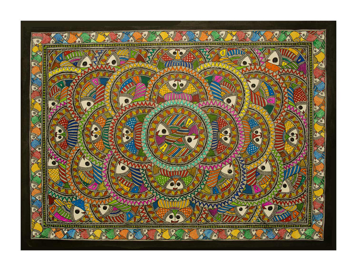 Madhubani Painting -Matsya Mandala