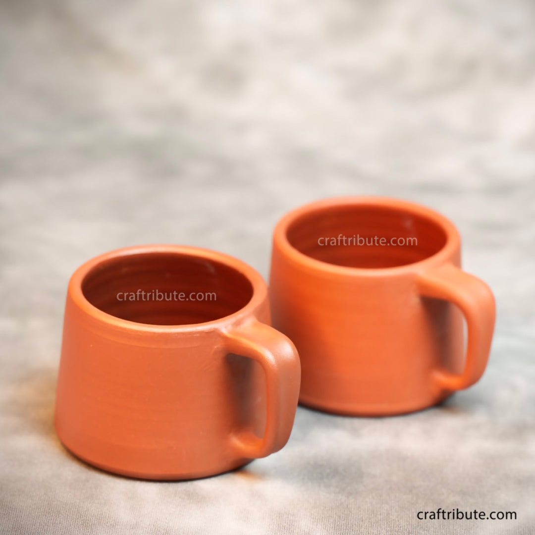 Craftribute | Terracotta Mugs Set | 75 ml x | 5 cm x 5 cm