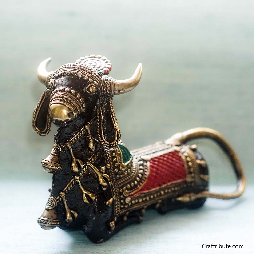 Dhokra Decorative Nandi