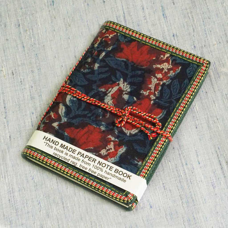 Deep Blue & Red Floral Design