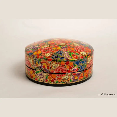 Papier-mâché Trinket Box – Roses – Kashmir
