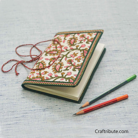 Handmade Paper Notebook – Paisley design