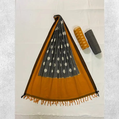 Pochampalli Patola (Double Ikat) Mustard Yellow Suit