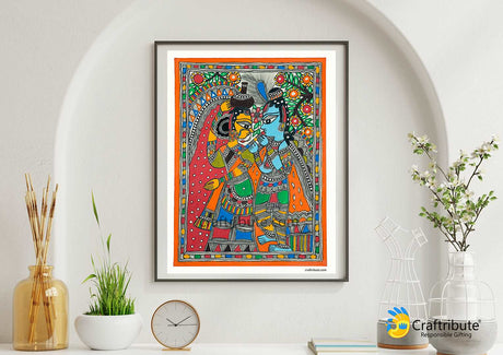 Madhubani Painting – Radha Krishna