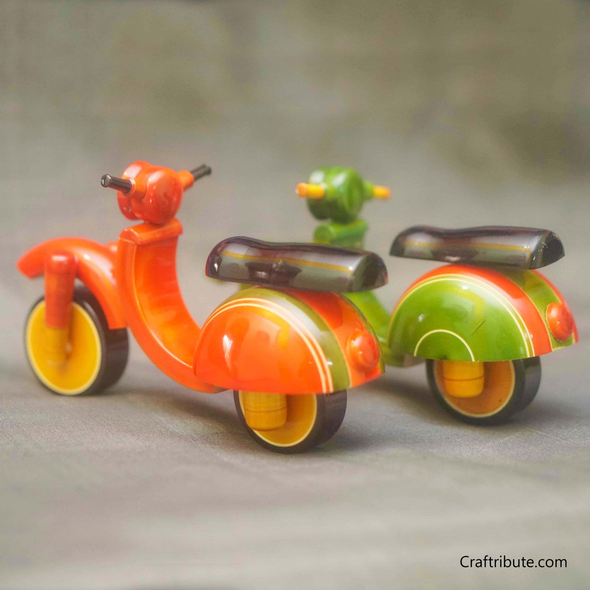 Lacquer Finished Wooden Scooter