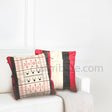 Backstrap weave - handloom Cushion cover from Nagaland with Red & black geometric design