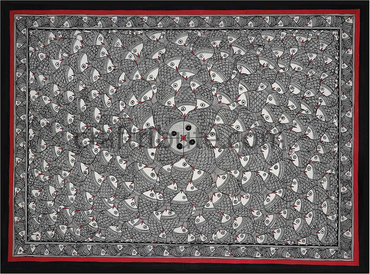 Madhubani Painting – School of Fish