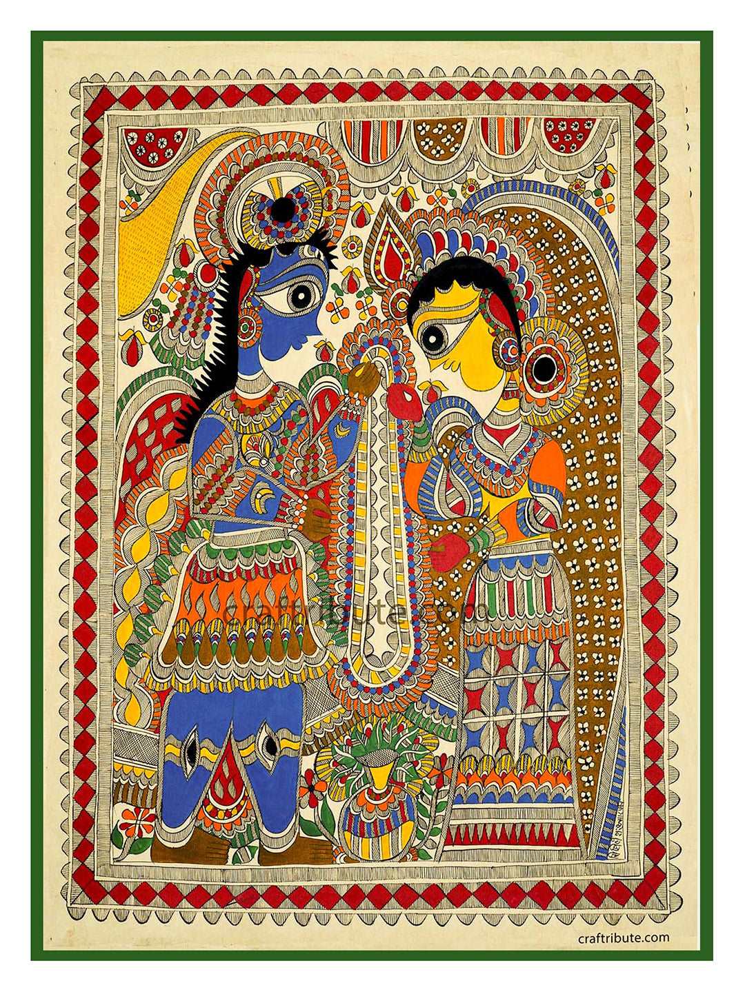 Madhubani Painting – Shiv – Parvati Vivah