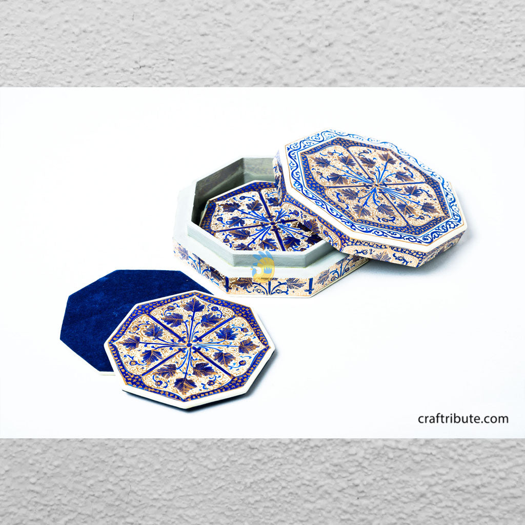 Hand painted Kashmir Naqashi Coasters – Chinar
