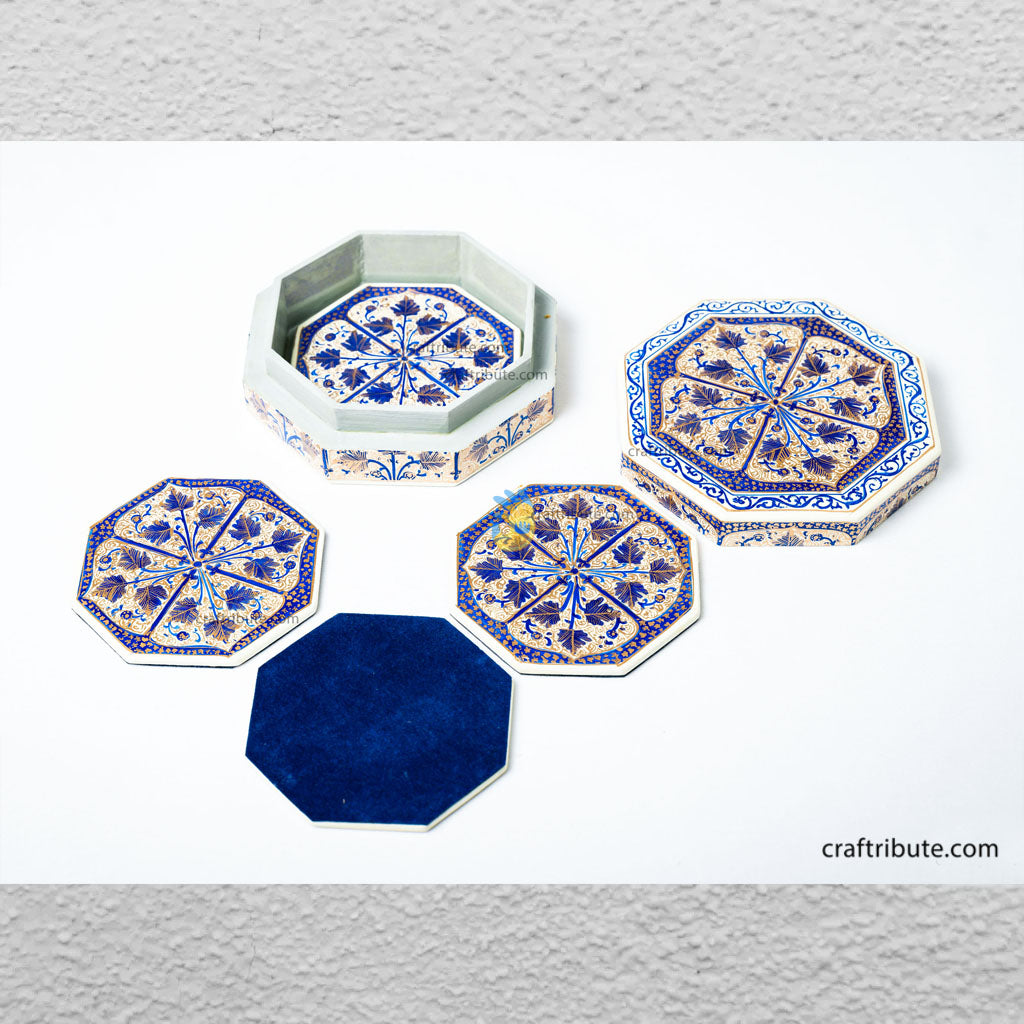 Hand painted Kashmir Naqashi Coasters – Chinar