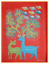 Gond Painting – Red