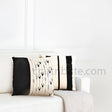 Backstrap weave - Black & White Cushion cover