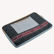 Hand embroidered eco friendly Laptop sleeve in attractive and classic combination of black & grey