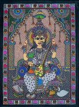 Madhubani Painting – Devi Saraswati