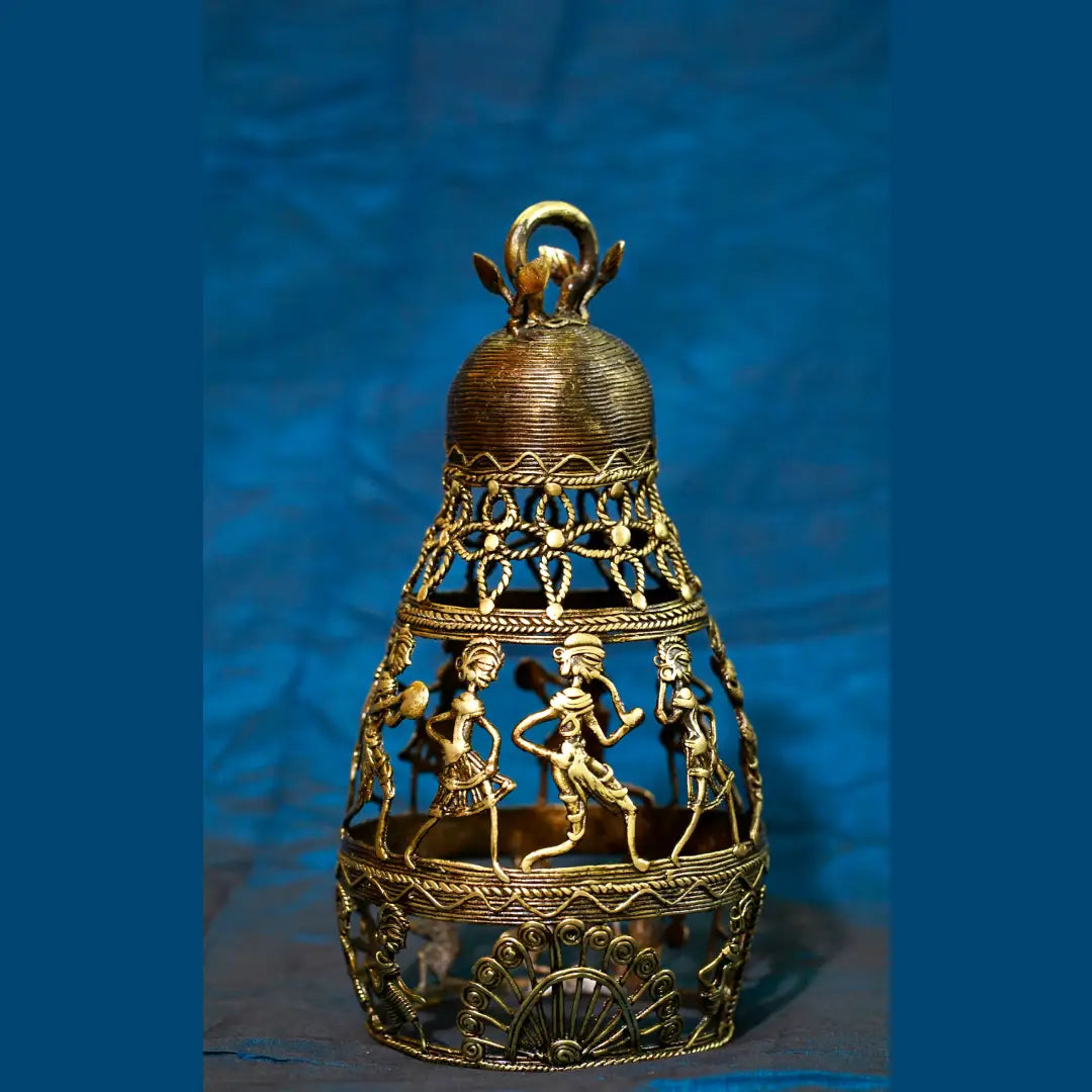 Dhokra Brass Lamp – Kamandal – Craftribute