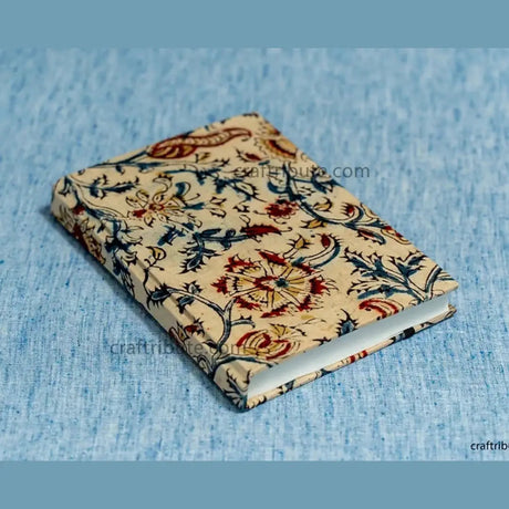 Handmade Paper Notebook with elastic band -Kalamkari