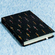 Handmade Paper Notebook with elastic band – Black Ikat