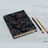Handmade Paper Notebook with elastic band – Floral Design