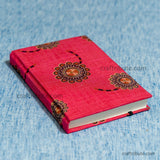 Handmade Paper Notebook with elastic band – Bright Pink