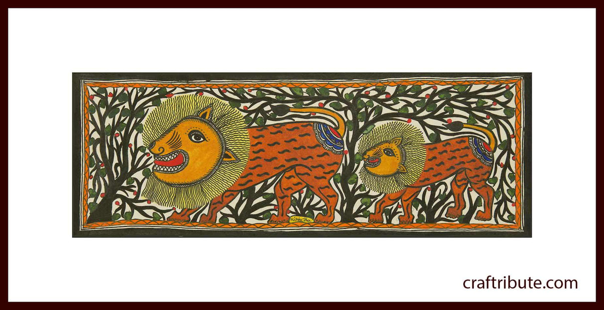 Madhubani Painting – The Lion King