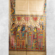 Madhubani Hand Painted Tussar Silk Saree