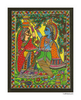 Madhubani Painting – Makhan chor – Colourful