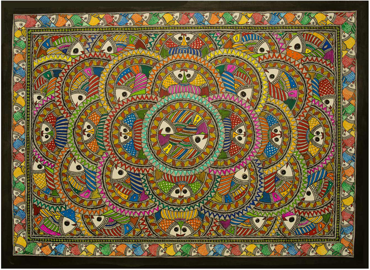 Madhubani Painting -Matsya Mandala
