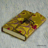 Notebook with a lock – Yellow & Purple Floral design