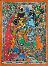 Madhubani Painting – Radha Krishna