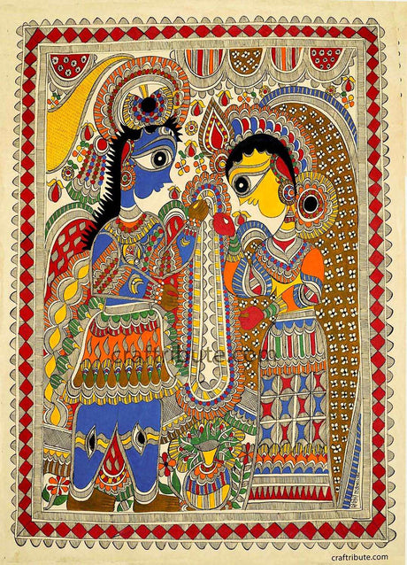 Madhubani Painting – Shiv – Parvati Vivah