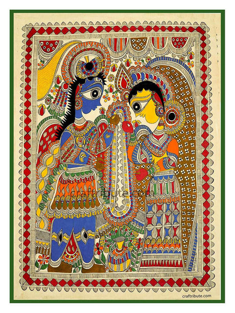 Madhubani Painting – Shiv – Parvati Vivah