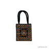 Cute party bag in Pakko Kucth Embroidery with shining star design in classic Back & Gold colours